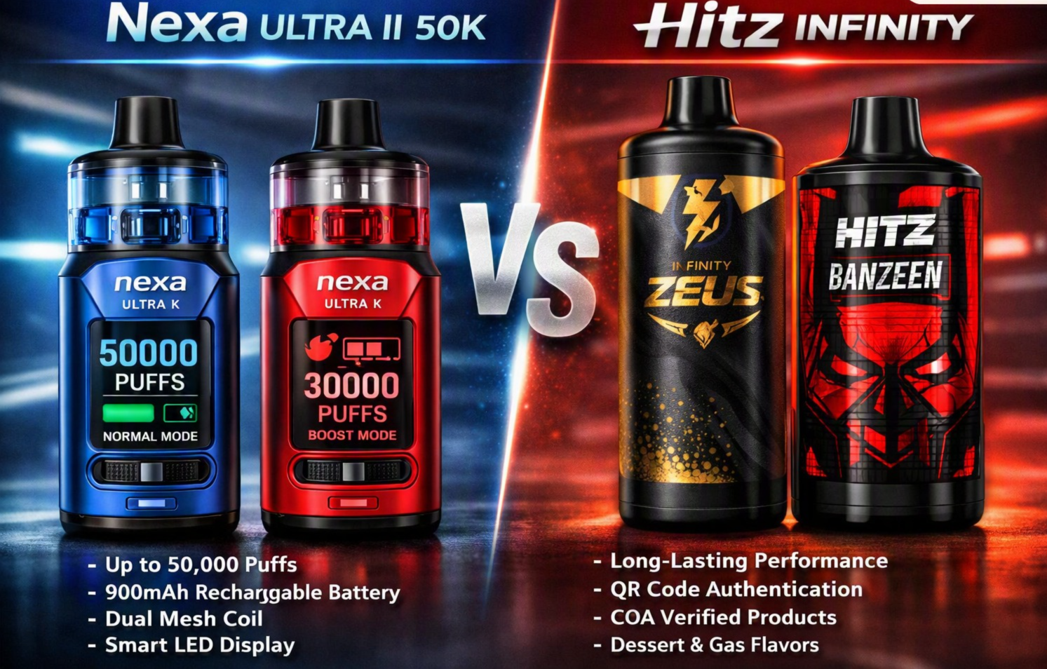 ⚡ Nexa Ultra II vs Hitz Infinity: Which Lasts Longer?